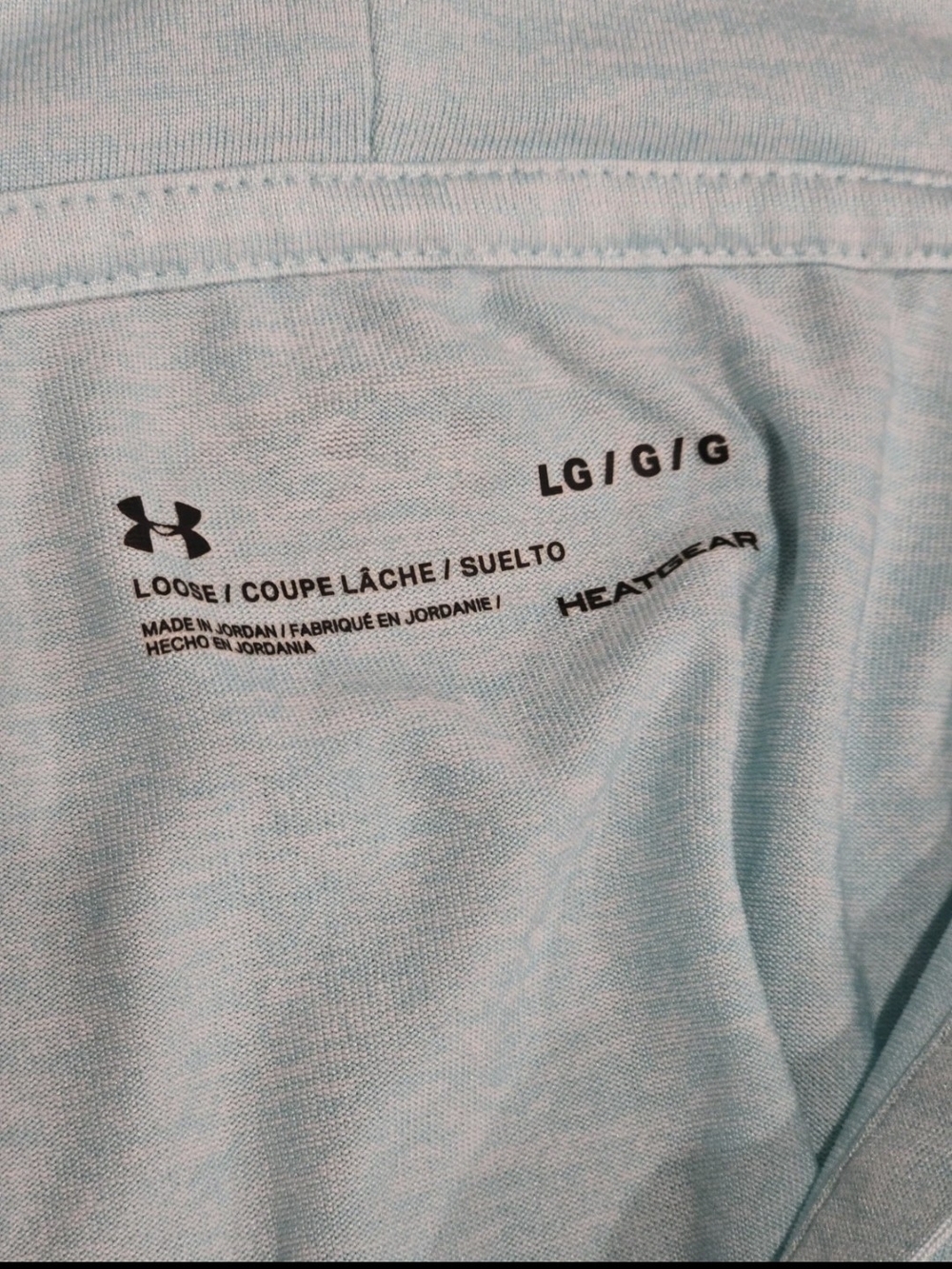 Under Armour HeatGear Women’s Large Light Blue Hooded Athletic Top - Picture 3 of 9